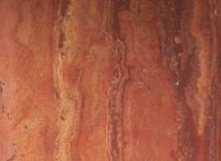 Billede af GUBI Epic Coffee Table Ø: 80 cm - Red Travertine