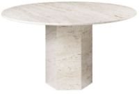 Billede af GUBI Epic Dining Table Ø: 130 cm - White Travertine