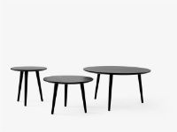 Billede af &Tradition SK13 In Between Coffee Table Ø: 48 cm - Black Lacquered Oak 