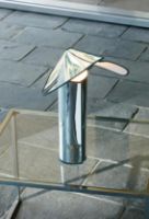 Billede af FLOS Chiara T Bordlampe H: 41 cm - Dark Grey/Olive Green Edge