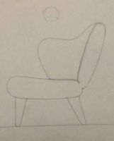 Billede af Audo Copenhagen Ingeborg Loungestol SH: 40 cm - Sheepskin Moonlight/Eg