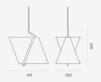 Billede af LYFA Bent Karlby MOSAIK UP/DOWN 250 Pendel B: 18 cm - Mat Hvid OUTLET