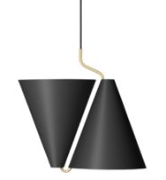 Billede af LYFA Bent Karlby MOSAIK UP/DOWN 250 Pendel B: 18 cm - Mat Sort OUTLET