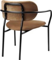 Billede af GUBI Coco Lounge Chair SH: 41 cm - Black / Chamois 1709