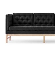 Billede af Fredericia Furniture Erik Jørgensen EJ 315-2 2 Pers. Sofa L: 153 cm - Mood 2104 Sort/Sæbebehandlet Eg