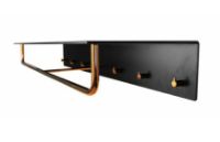 Billede af FROST UNU Hattehylde 1000 L: 100cm - Sort/Kobber