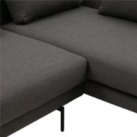 Billede af Wendelbo Edge V.2 Højrevendt Hjørnesofa 289 x 229 cm - Capture 4201/Sort Lakeret Stål