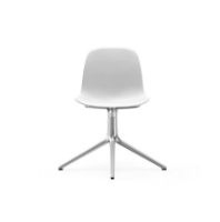 Billede af Normann Copenhagen Form Drejestol SH: 44cm - Hvid/Aluminium
