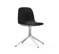 Billede af Normann Copenhagen Form Drejestol SH: 44cm - Sort/Aluminium