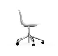 Billede af Normann Copenhagen Form Drejestol m. hjul - Hvid/Aluminium