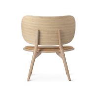 Billede af Mater The Lounge Chair SH: 40 cm - Natural Tanned Leather/Matt Lacquered Oak