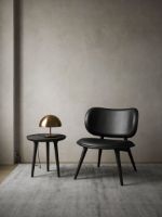 Billede af Mater The Lounge Chair SH: 40 cm - Black Leather/Sirka Grey Stain Oak