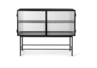 Billede af Ferm Living Haze Sideboard 110x90cm - Reeded Glass/Black