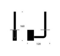 Billede af FROST QUADRA Toiletrulleholder 4 H: 17,5cm - Børstet