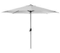 Billede af Cane-line Outdoor Sunshade Parasol m/Krank Ø: 300 cm - Dusty White/Mat Anodiseret  Aluminium