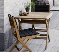 Billede af Cane-line Outdoor Flip Klapstol inkl. Sæde- og Ryghynde SH: 47 cm - Dark Grey/Teak