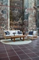 Billede af Sika-Design Caroline Loungestol SH: 42 cm - Alurattan Natural/Hvid Hynde m. Quick Dry Foam 