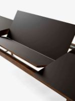 Billede af &Tradition Patch HW1 Extendable Table 180x90 cm - Oiled Walnut w. Cacao Orinoco 0749 Fenix Nano Laminate & Brass