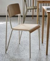 Billede af HAY Petit Standard Spisebordsstol SH: 47 cm - Pearl Powder Coated Steel/Matt Lacqured