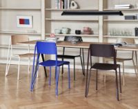 Billede af HAY Petit Standard Spisebordsstol SH: 47 cm - Ultra Marine Blue Powder Coated Steel/Ultra Marine Blue Stained 