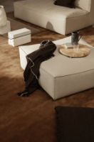 Billede af Ferm Living Catena Pouf Square S500 Rich Linen 95x95 cm - Natural