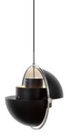 Billede af GUBI Multi-Lite pendel Ø:36 cm Chrome Base - Black skærm