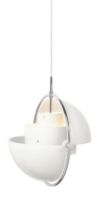 Billede af GUBI Multi-Lite pendel Ø:36 cm Chrome Base - White skærm