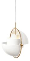 Billede af GUBI Multi-Lite pendel Ø:36 cm Brass base - White skærm