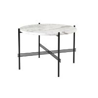 Billede af GUBI TS Coffee Table Ø:55 cm black base - Marble White top