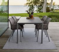 Billede af Cane-line Outdoor Pure Havebord 150x90 cm - Lava Grey/Nero Black