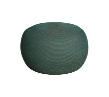 Billede af Cane-line Outdoor Circle Fodskammel Stor H: 43 cm - Dark Green Soft Rope