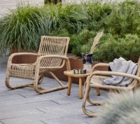 Billede af Cane-line Outdoor Curve Loungestol SH: 32 cm - Natural  