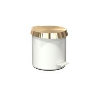 Billede af FROST Pedalspand 250 Small 6L - Mat Hvid/Børstet Guld 