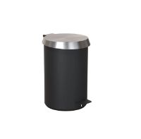 Billede af FROST Pedalspand 350 Medium 10L - Mat Sort/Børstet