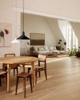 Billede af GUBI C Chair Dining SH: 43,5 cm - French Cane/American Walnut