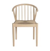 Billede af Haslev Lindeberg Stol SH 45 cm - Natur Flet / Ubehandlet Eg