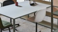 Billede af HAY New Order Table 100x200cm - Army Powder Coated/Green Linoleum