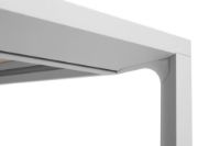 Billede af HAY New Order Table 100x200cm - Light Grey Powder Coated/Cloud Grey Linoleum