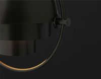 Billede af GUBI Multi-Lite Pendel Small Ø: 25,5 cm - Black Brass / Black Brass