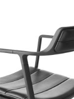 Billede af Vipp 452 Swivel Stol m. Gliders - Black Aluminium/Black leather