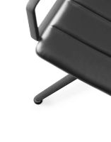 Billede af Vipp 452 Swivel Stol m. Gliders - Black Aluminium/Black leather