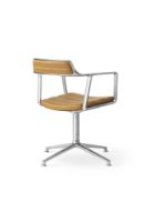 Billede af Vipp 452 Swivel Stol m. Gliders - Aluminium/Camel Leather