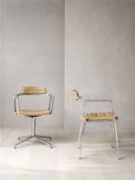 Billede af Vipp 452 Swivel Stol m. Gliders - Aluminium/Camel Leather