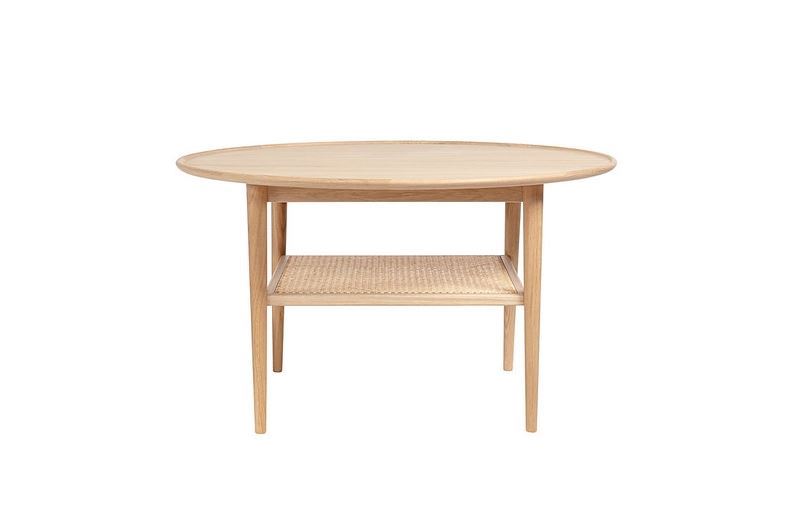 Billede af Haslev Athene Sofabord 02 Ø: 90 cm - Eg Hvidolieret