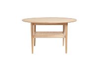 Billede af Haslev Athene Sofabord 02 Ø: 90 cm - Eg Hvidolieret