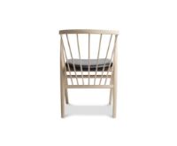 Billede af Sibast Furniture No 8 Dining SH: 45 cm - White Oil/Black Leather 