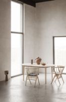 Billede af Sibast Furniture No 8 Dining SH: 45 cm - White Oil/Black Leather 