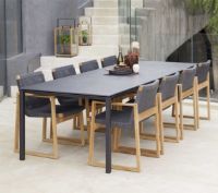 Billede af Cane-line Outdoor Pure Havebord 280x100 cm - Lava Grey/Basalt Grey Ceramic