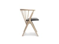 Billede af Sibast Furniture No 8 Dining SH: 45 cm - Soap Oak/Black Leather 