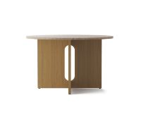 Billede af Audo Copenhagen Androgyne Dining Table Ø: 120 cm - Natural Oak/Kunis Breccia Sand   